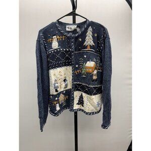 Keren Hart Vintage Christmas Sweater Cardigan